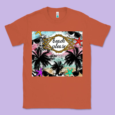 Beach Please Classic Tee Designed By Cowhidedigitalart