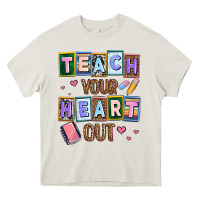 Cream teach your heart out Heavy Core Tee - AdoDesignShop