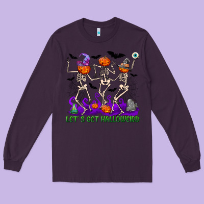 Let S Get Halloweird Long Sleeve Tee Designed By Nancycooperartshop