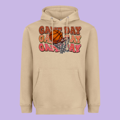 Game Day Game Day Game Day Basketball Heavyweight Hoodie Designed By Howdyjamesfarm