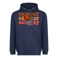 Navy game day game day game day basketball Heavyweight Hoodie - HowdyJamesFarm