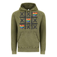 Vintage Olive pride tic tac toe Vintage Hoodie - MaliasSmallBusiness