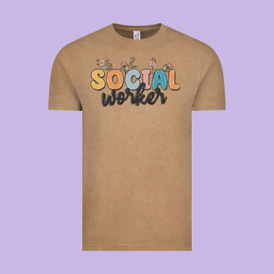 Social Worker Vintage Tee Designed By Maliassmallbusiness