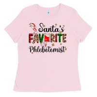 Bubblegum Pink santas favourite phlebotomist Ladies Tee - AdoDesignShop