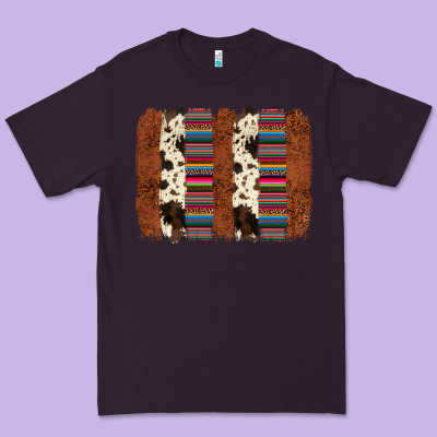 Serape Cowhide  Brushstroke Premium Tee Designed By Adodesignshop
