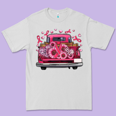 Breast Cancer Farm Truck Premium Tee Designed By Artiststas