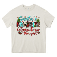 Cream santa s favorite respiratory therapist Heavy Core Tee - JahusDesignShop
