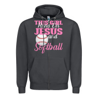 Smoke This Girl Jesus And Softball Zipper Hoodie - Bettercallsaul