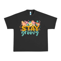 Pigment Black stay groovy Urban Heavy Tee - MaliasSmallBusiness