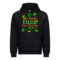 Black who needs luck when you're this cute Urban Hoodie - FaDigitalArtStudio