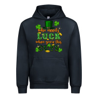 Navy who needs luck when you're this cute Urban Hoodie - FaDigitalArtStudio