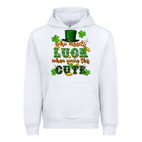 White who needs luck when you're this cute Urban Hoodie - FaDigitalArtStudio