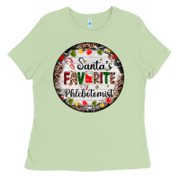 Matcha christmas santas favorite phlebotomist light Ladies Tee - AdoDesignShop