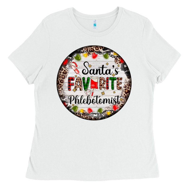 Christmas Santas Favorite Phlebotomist Light Ladies Tee by AdoDesignShop | Teevron