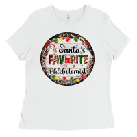 White christmas santas favorite phlebotomist light Ladies Tee - AdoDesignShop