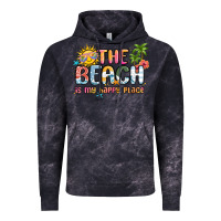 Cloud Black the beach is my happy place Vintage Hoodie - MaliasSmallBusiness