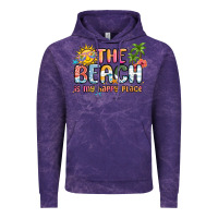 Cloud Purple the beach is my happy place Vintage Hoodie - MaliasSmallBusiness
