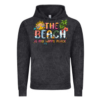 Vintage Black the beach is my happy place Vintage Hoodie - MaliasSmallBusiness