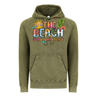 Vintage Olive the beach is my happy place Vintage Hoodie - MaliasSmallBusiness