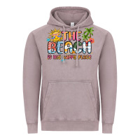 Vintage Zinc the beach is my happy place Vintage Hoodie - MaliasSmallBusiness