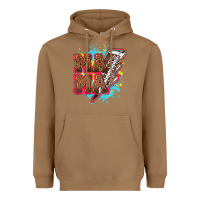Toasted Coconut Mama Football lightning bolt Heavyweight Hoodie - HowdyJamesFarm