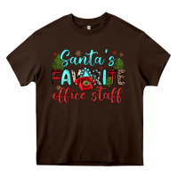 Chocolate Brown santa s favorite office staff Heavy Core Tee - JahusDesignShop