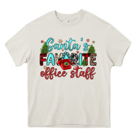 Cream santa s favorite office staff Heavy Core Tee - JahusDesignShop