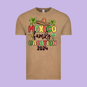 Mexico Family Vacation 2024 Vintage Tee Designed By Maliassmallbusiness