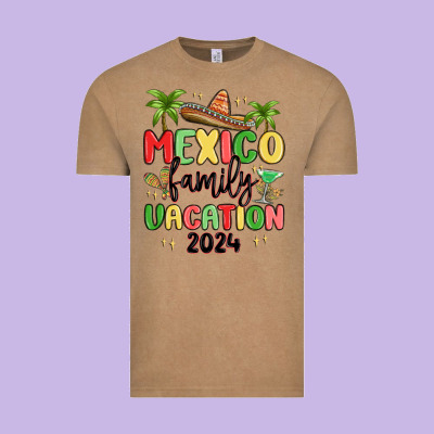 Mexico Family Vacation 2024 Vintage Tee Designed By Maliassmallbusiness