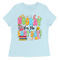 Baby Blue hooray for the last day black Ladies Tee - JahusDesignShop