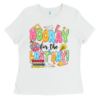 White hooray for the last day black Ladies Tee - JahusDesignShop
