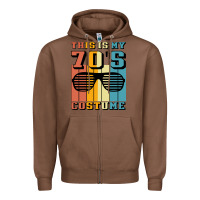 Chestnut This İs My 70'S Costume Zipper Hoodie - Bettercallsaul