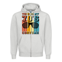 Dove Grey This İs My 70'S Costume Zipper Hoodie - Bettercallsaul