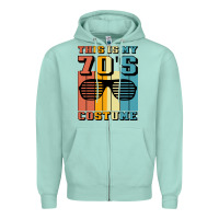 Seafoam This İs My 70'S Costume Zipper Hoodie - Bettercallsaul