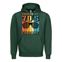 Sports Green This İs My 70'S Costume Zipper Hoodie - Bettercallsaul