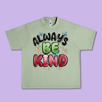 Always Be Kind Urban Heavy Tee Designed By Maliassmallbusiness