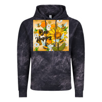 Cloud Black bee happy Vintage Hoodie - MaliasSmallBusiness