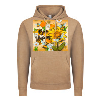 Vintage Coffee bee happy Vintage Hoodie - MaliasSmallBusiness