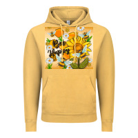 Vintage Mustard bee happy Vintage Hoodie - MaliasSmallBusiness