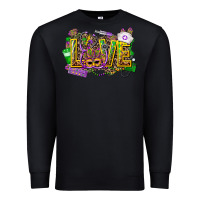 Black mardi gras love nurse Premium Sweatshirt - CowGirlArtShop