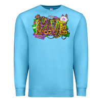 Ocean Blue mardi gras love nurse Premium Sweatshirt - CowGirlArtShop