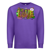 Purple mardi gras love nurse Premium Sweatshirt - CowGirlArtShop
