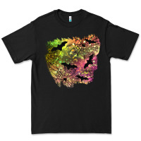Black bat halloween patch Premium Tee - BundleAndBundleShop
