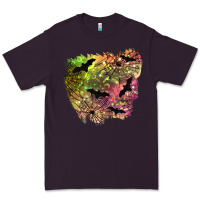 Plum bat halloween patch Premium Tee - BundleAndBundleShop