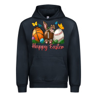 Navy Happy Easter Sports With Butterfly Urban Hoodie - BundleAndBundleShop