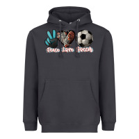 Peace Love Soccer Heavyweight Hoodie | Teevron