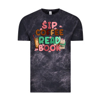 Cloud Black sip coffee read book Vintage Tee - MaliasSmallBusiness