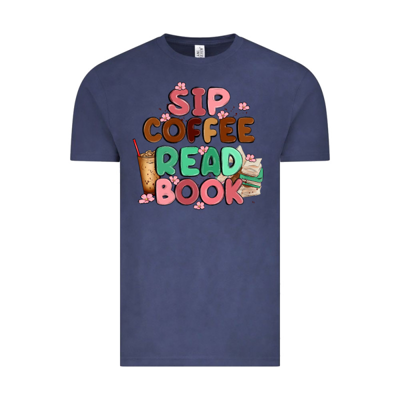 Sip Coffee Read Book Vintage Tee by MaliasSmallBusiness | Teevron