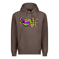 Coffee mardi gras love lips Premium Hoodie - CowGirlArtShop