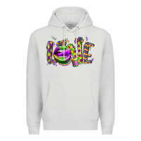 Dove Grey mardi gras love lips Premium Hoodie - CowGirlArtShop